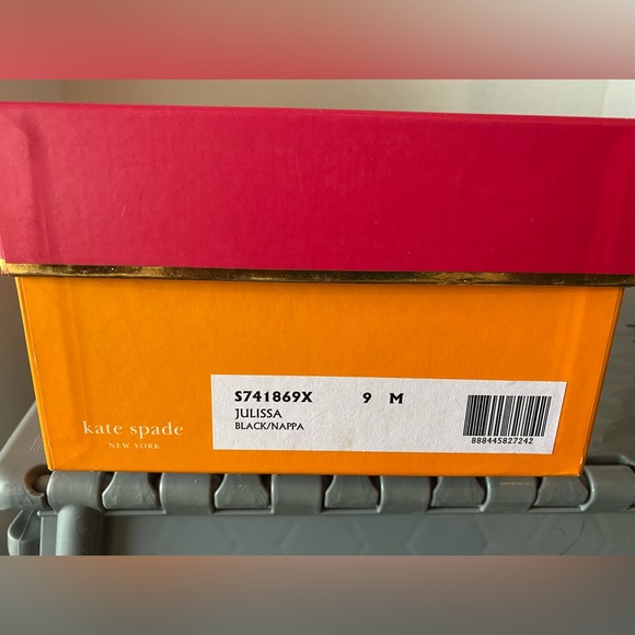 Kate Spade Julissa block Heel shoes Black/Napa size 9M - Picture 3 of 6